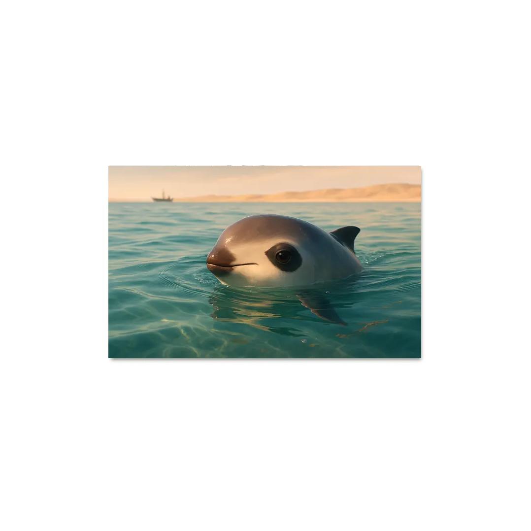 Vaquita Porpoise In Turquoise Waters abstract paintings frame