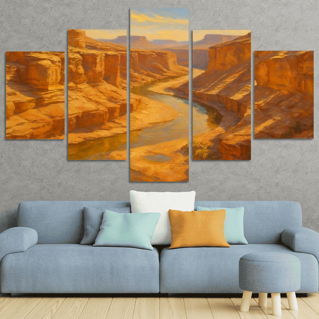 Sunlit Canyon Of Amber Strata one-piece frames