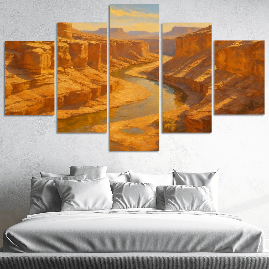 Sunlit Canyon Of Amber Strata one-piece frames