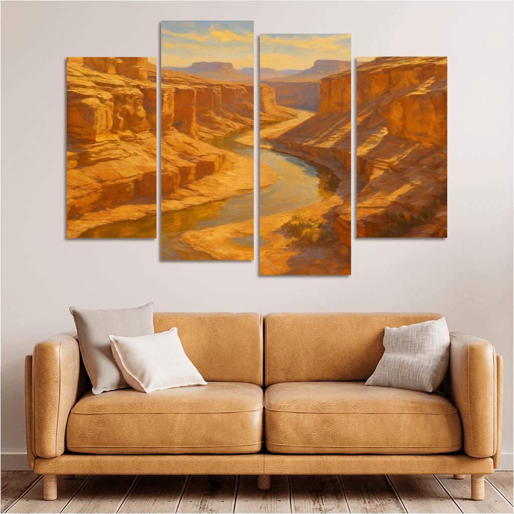 Sunlit Canyon Of Amber Strata one-piece frames