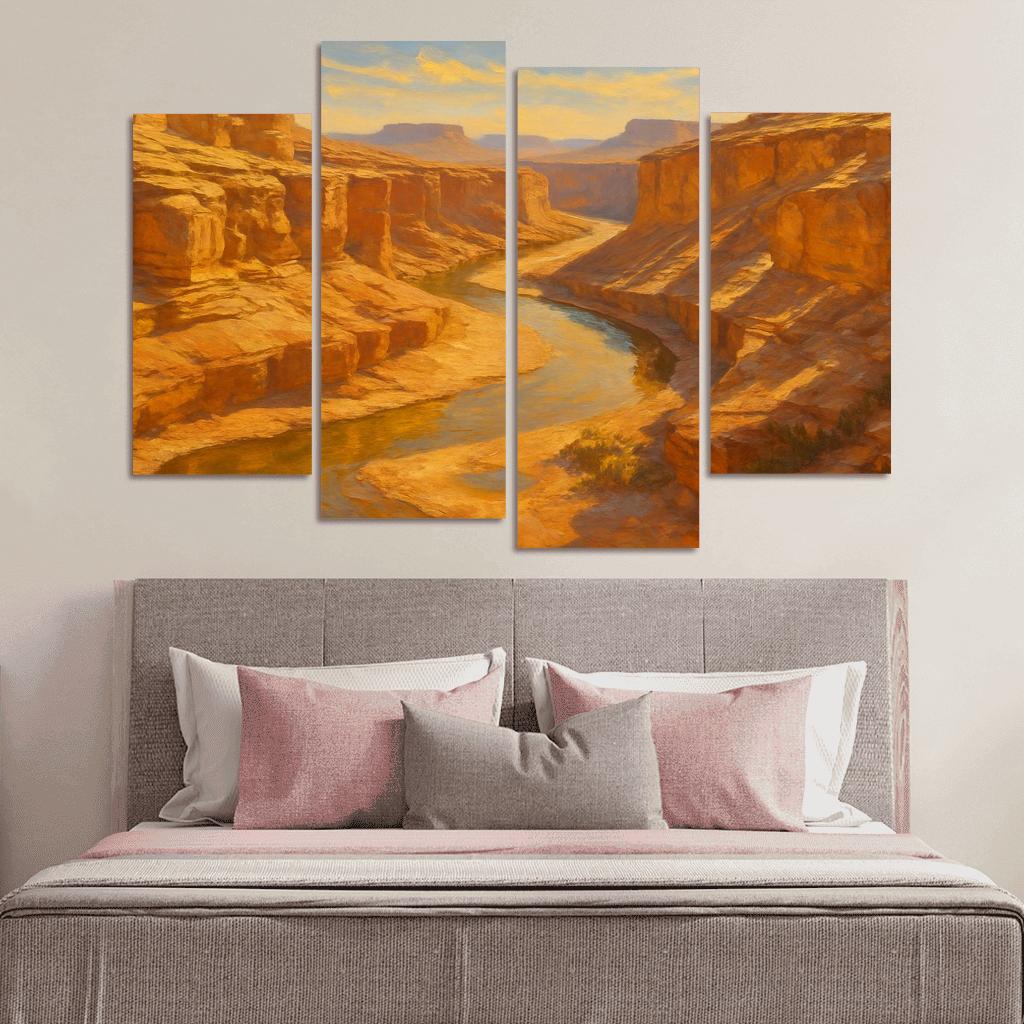 Sunlit Canyon Of Amber Strata one-piece frames