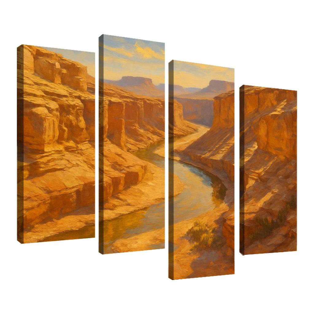Sunlit Canyon Of Amber Strata one-piece frames