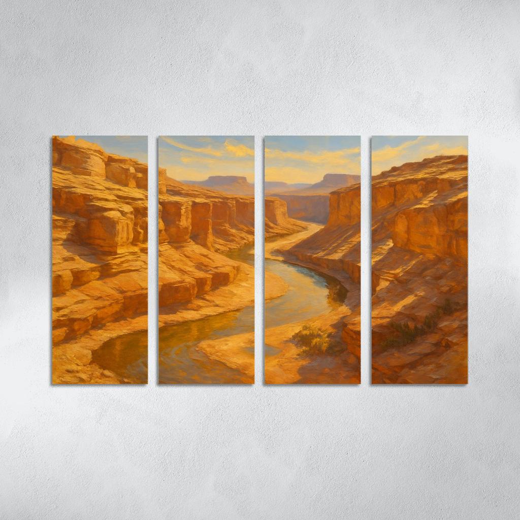Sunlit Canyon Of Amber Strata one-piece frames