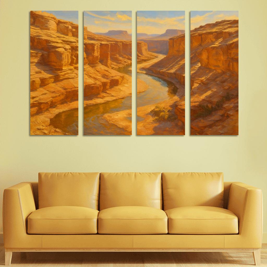 Sunlit Canyon Of Amber Strata one-piece frames