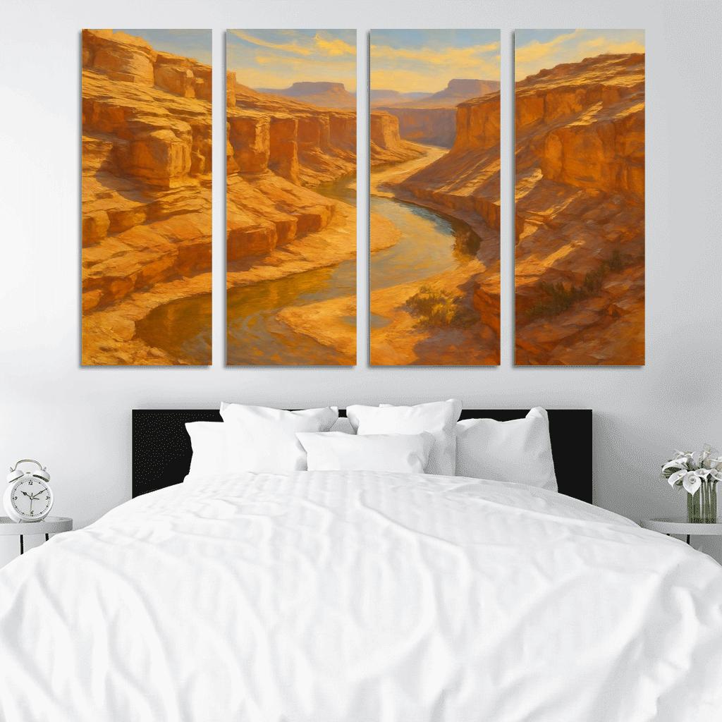 Sunlit Canyon Of Amber Strata one-piece frames