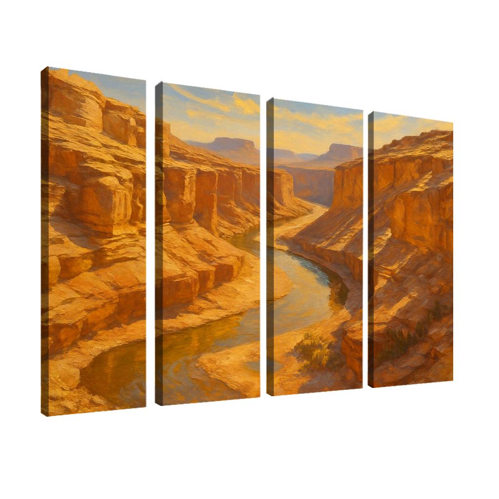 Sunlit Canyon Of Amber Strata one-piece frames