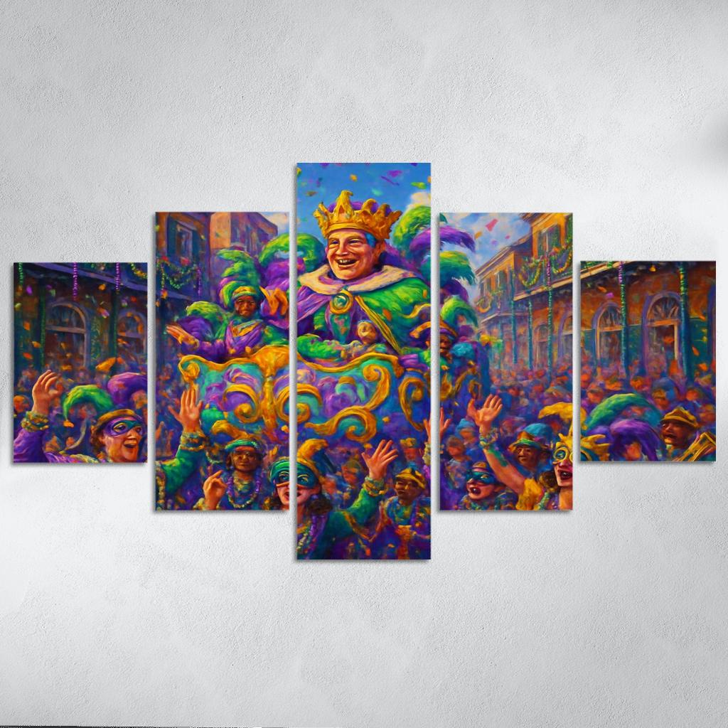 Mardi Gras Festival abstract paintings frame