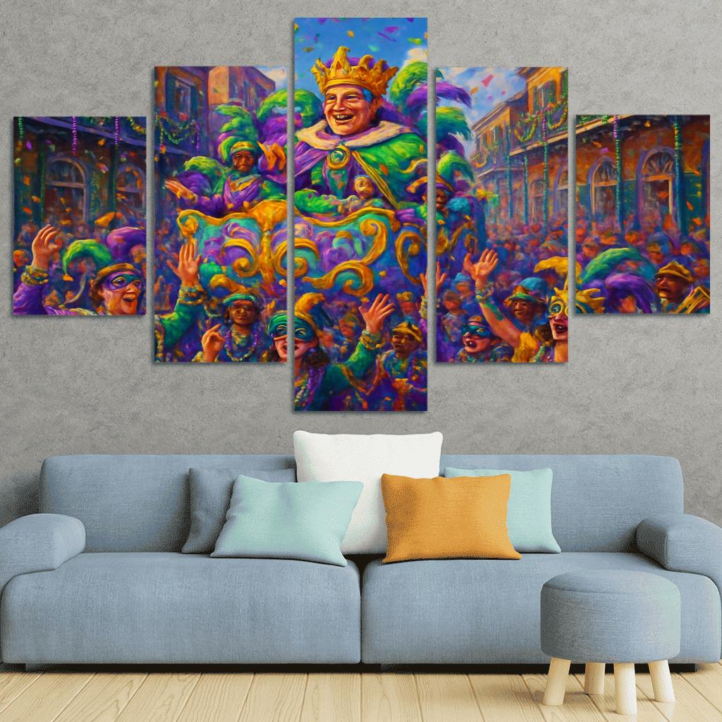 Mardi Gras Festival abstract paintings frame