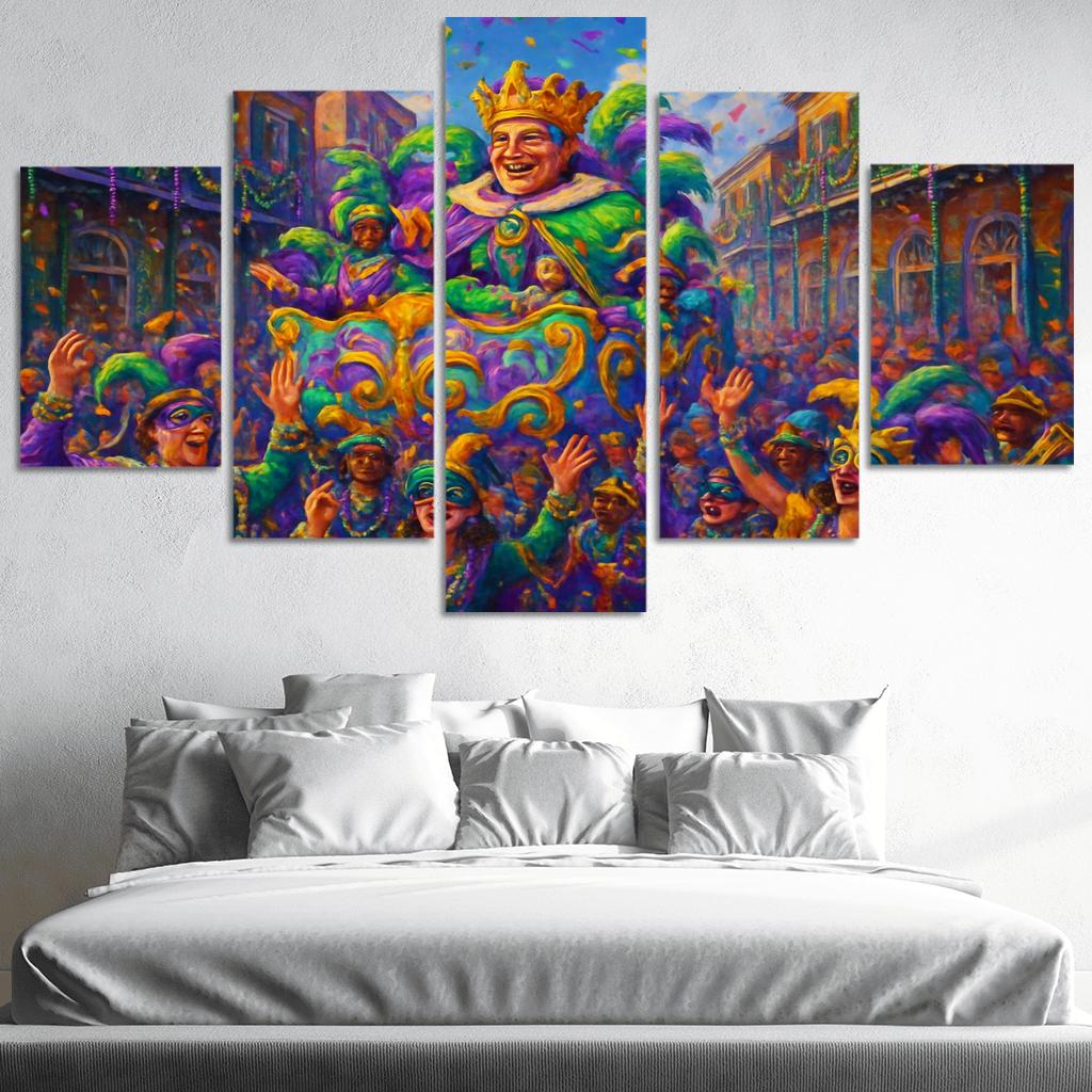 Mardi Gras Festival abstract paintings frame