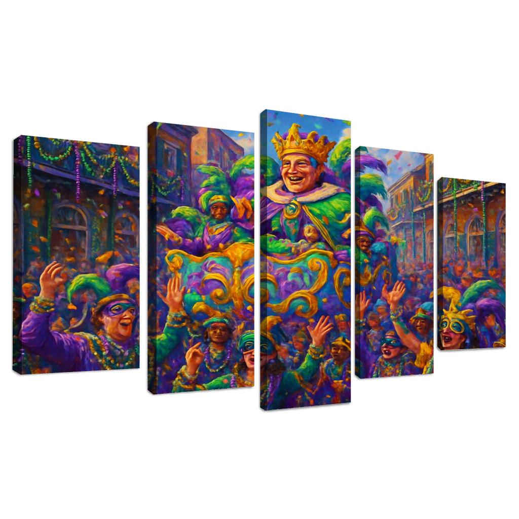 Mardi Gras Festival abstract paintings frame
