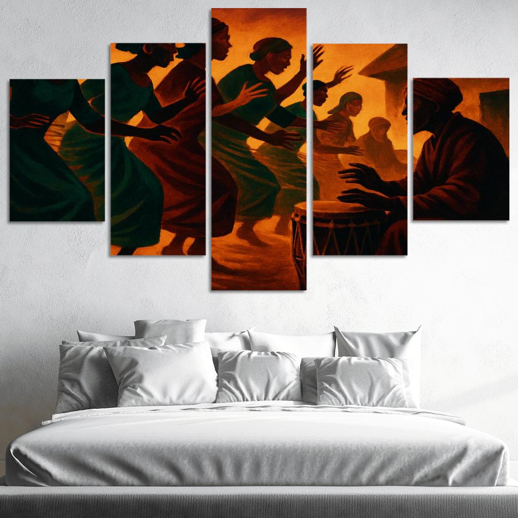 Griot Rhythmic Storydance custom paintings frame