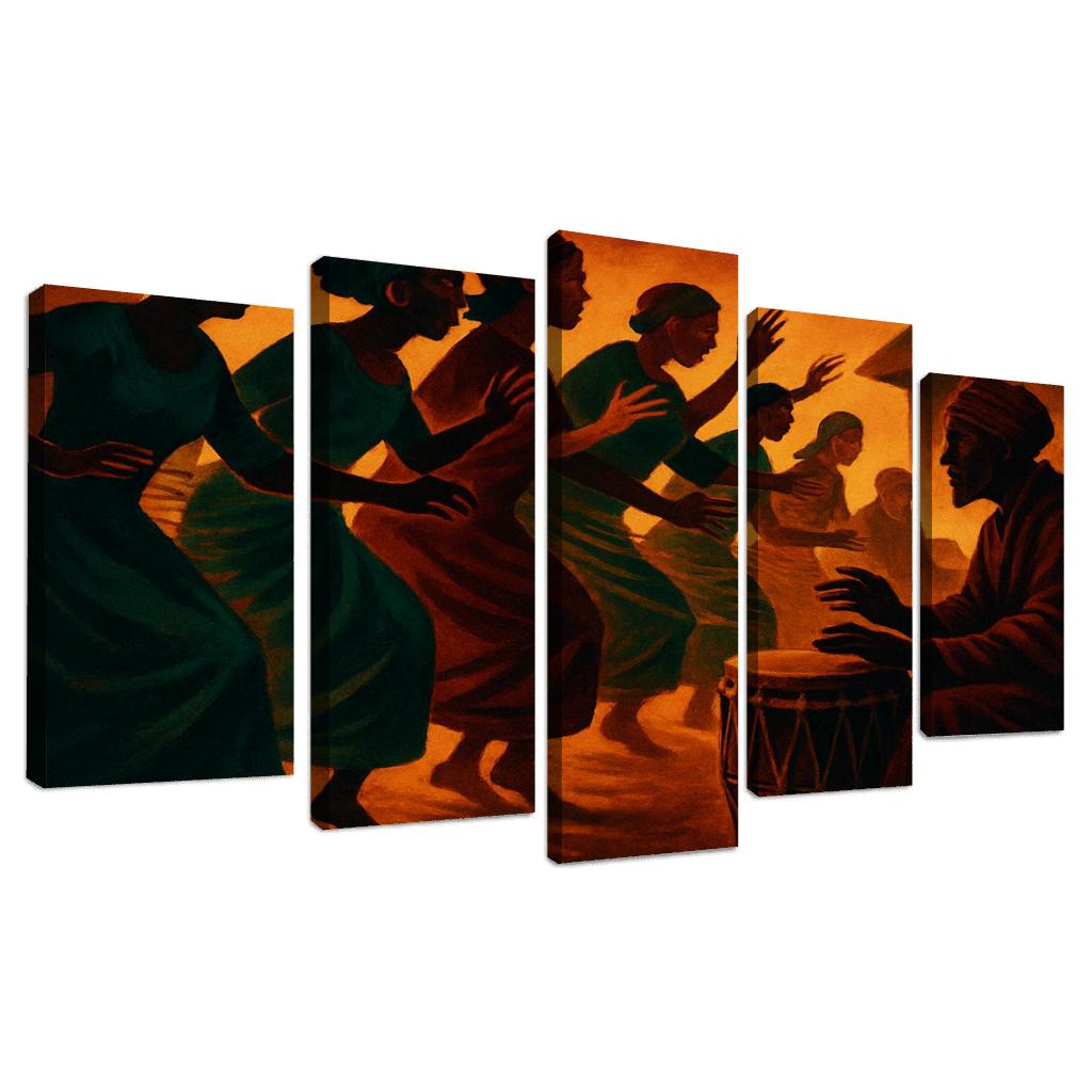 Griot Rhythmic Storydance custom paintings frame