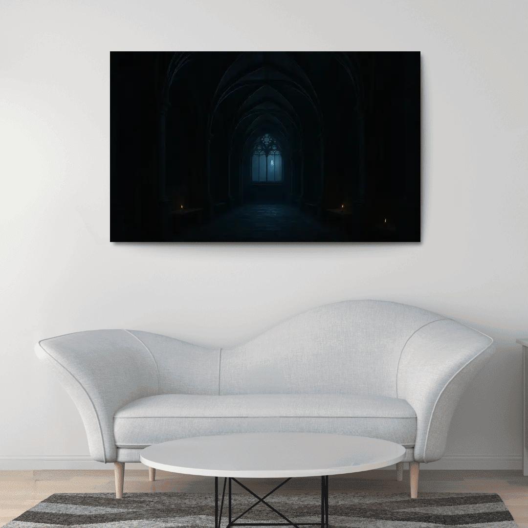 Nocturnal Rib Vault Atrium oil paintings frame