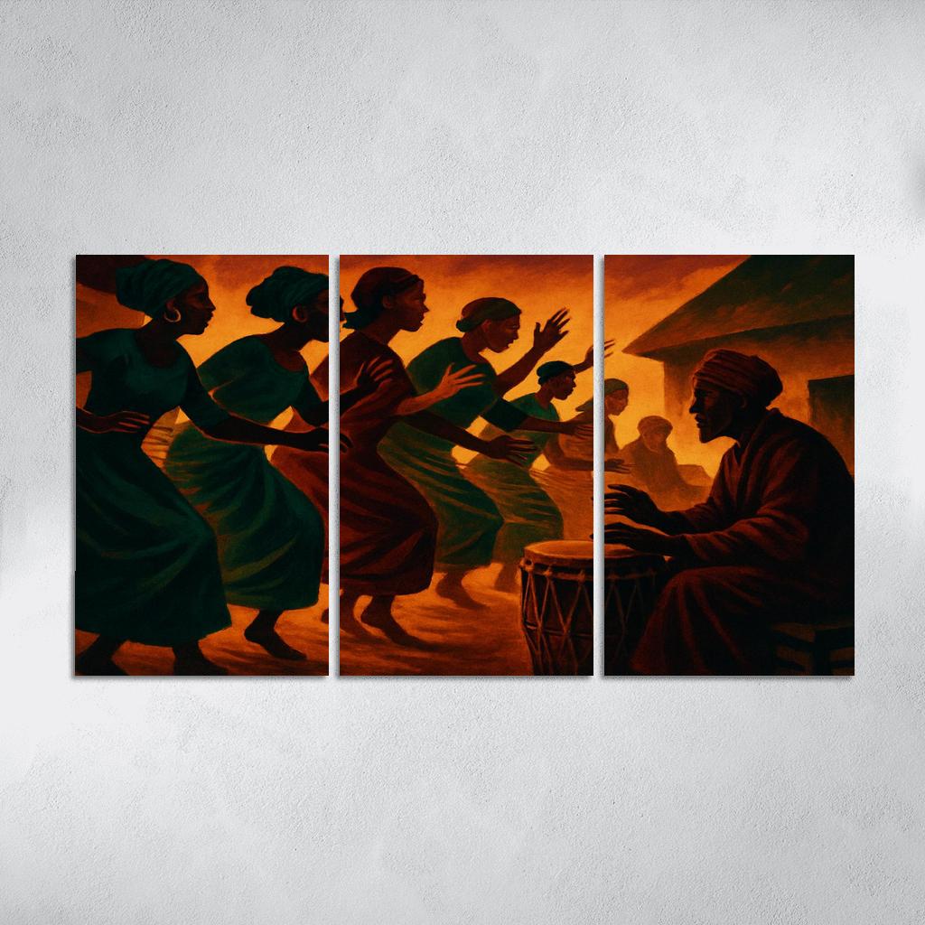 Griot Rhythmic Storydance custom paintings frame