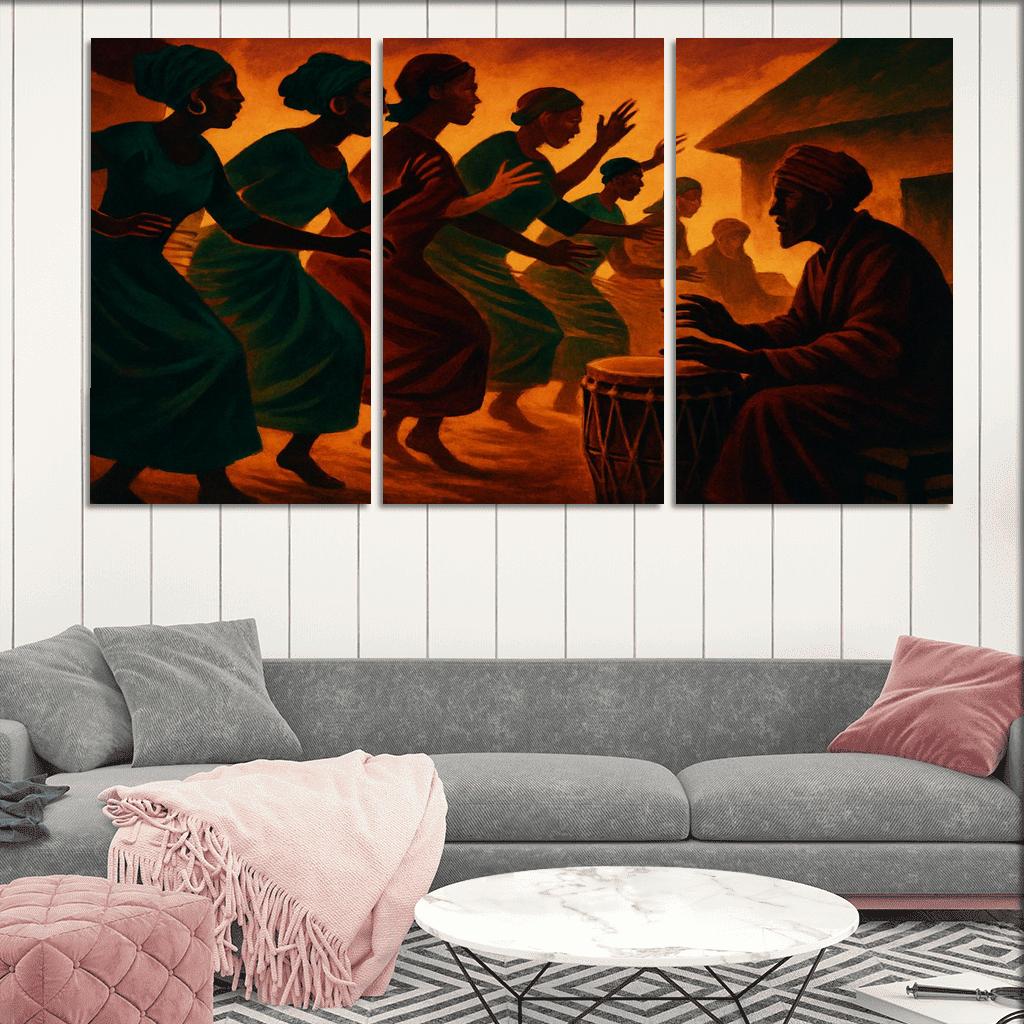 Griot Rhythmic Storydance custom paintings frame