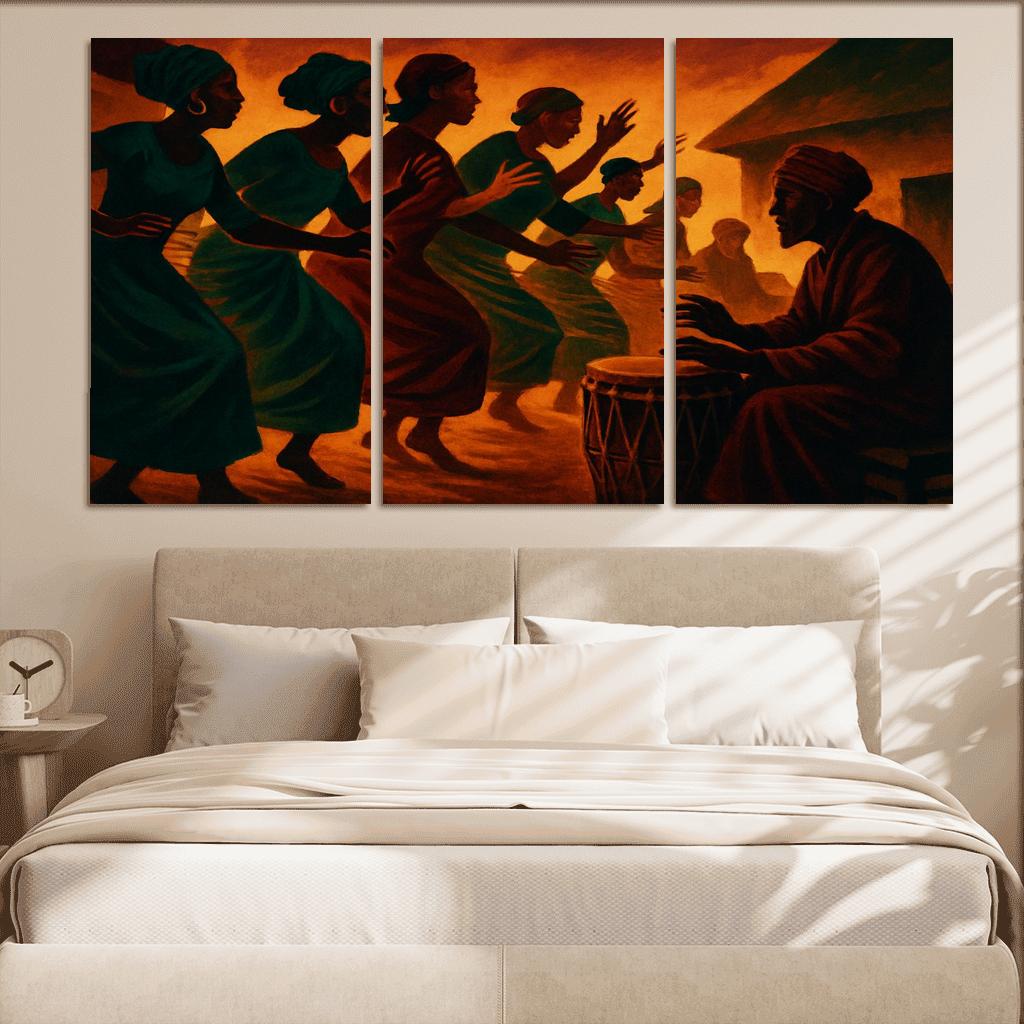 Griot Rhythmic Storydance custom paintings frame