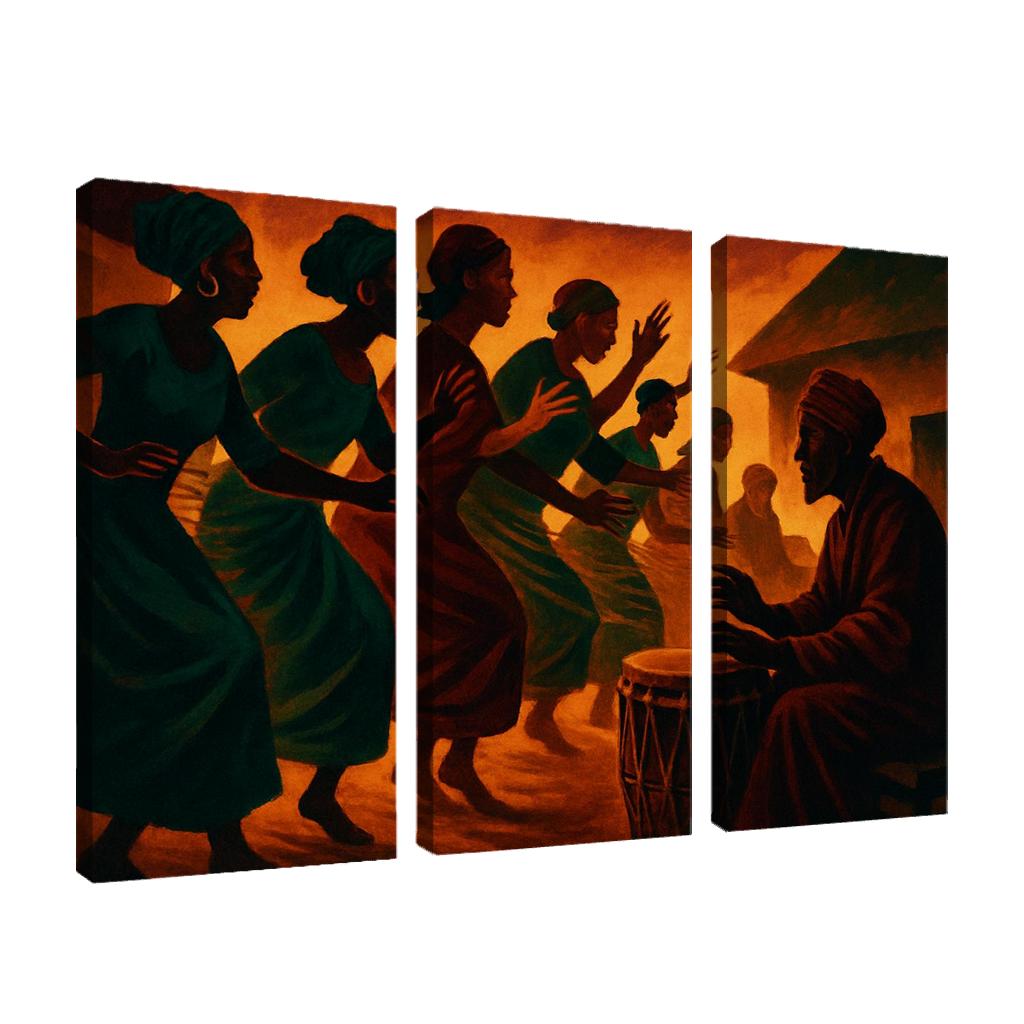 Griot Rhythmic Storydance custom paintings frame