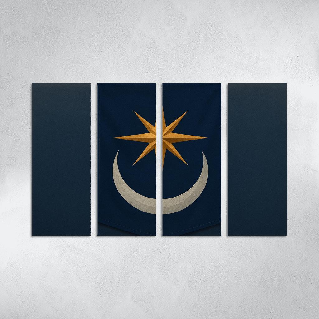 Celestial Compass Banner canvas paintings frame