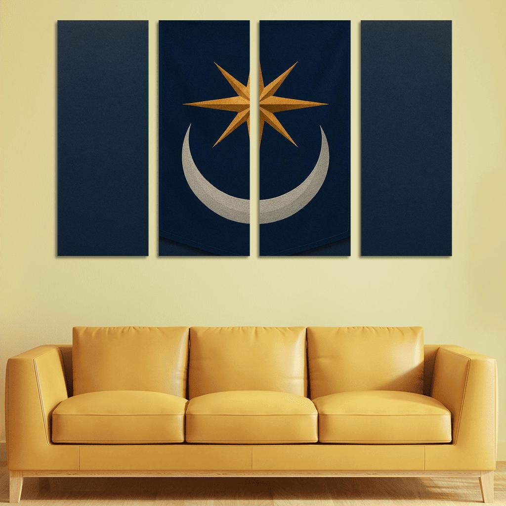 Celestial Compass Banner canvas paintings frame