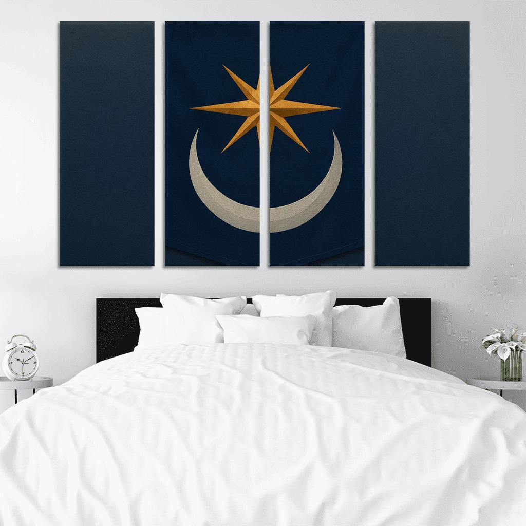 Celestial Compass Banner canvas paintings frame