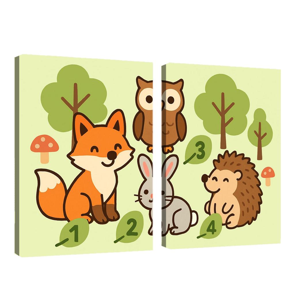 Counting Forest Friends premium artwork frames