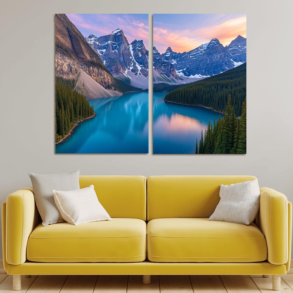 Moraine Lake Alberta canvas paintings frame