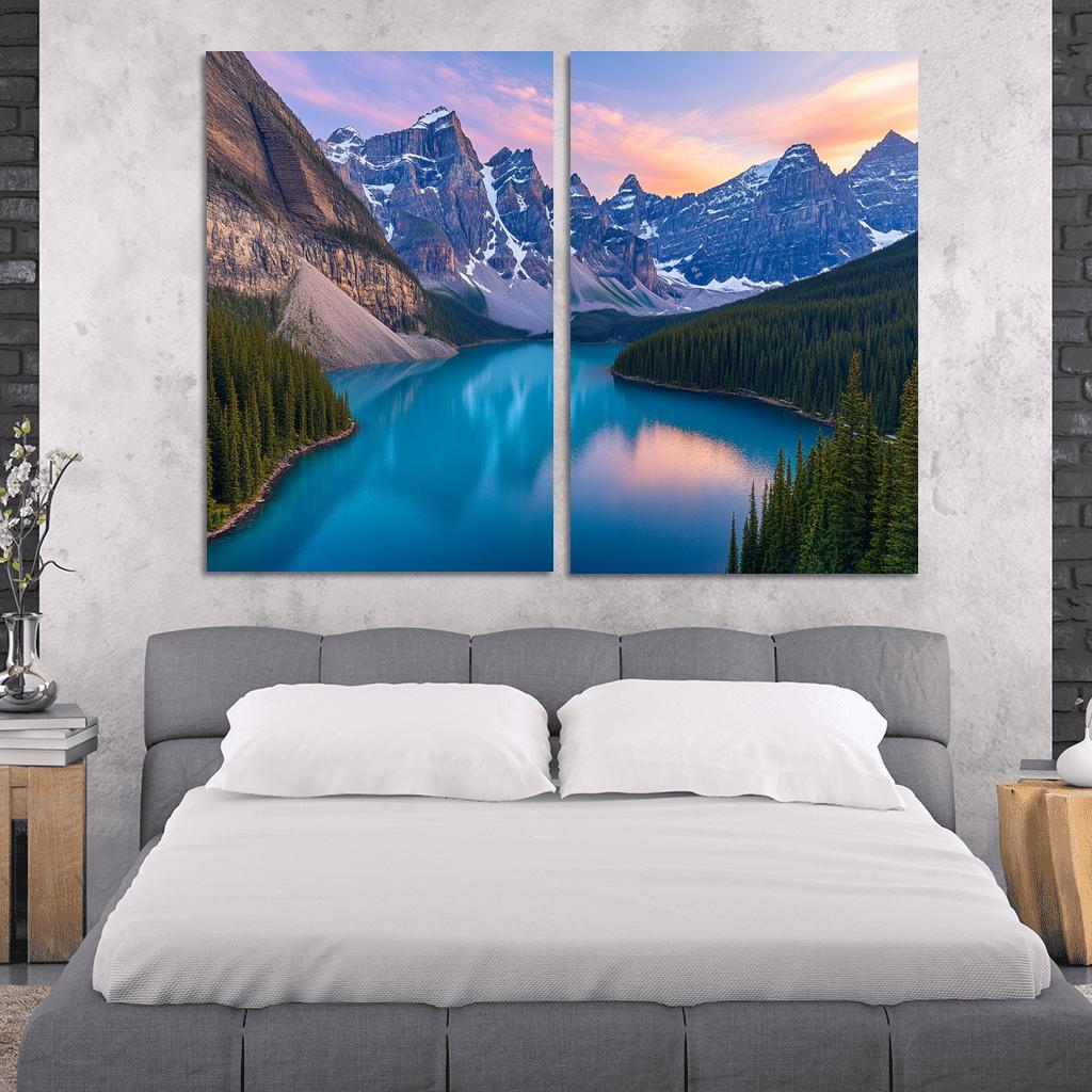 Moraine Lake Alberta canvas paintings frame