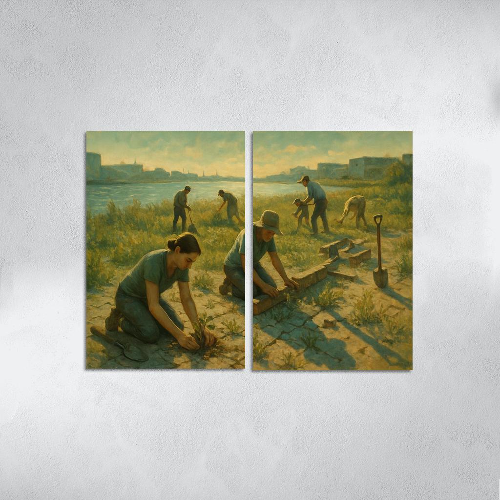 Tides Of Renewal multi-panel paintings