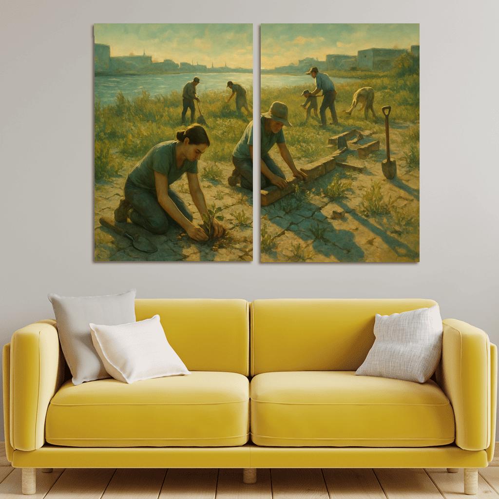 Tides Of Renewal multi-panel paintings