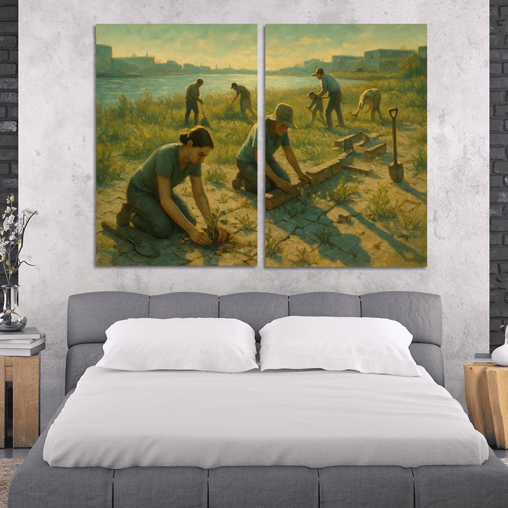 Tides Of Renewal multi-panel paintings