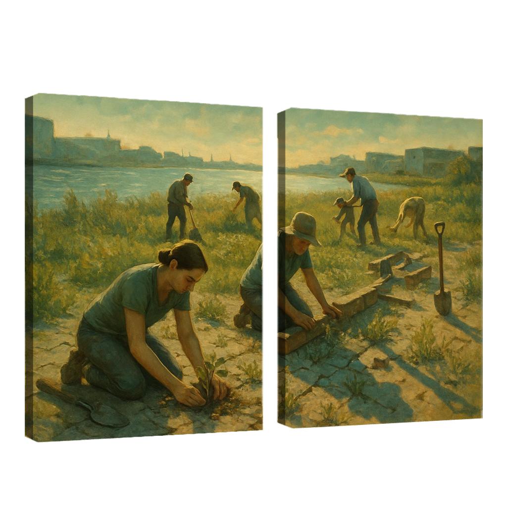 Tides Of Renewal multi-panel paintings