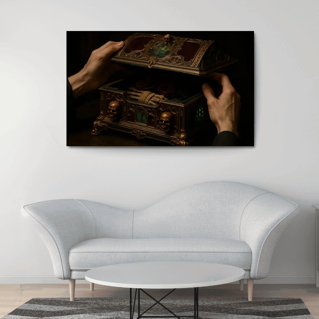 Lacquered Ebony Reliquary oil paintings frame