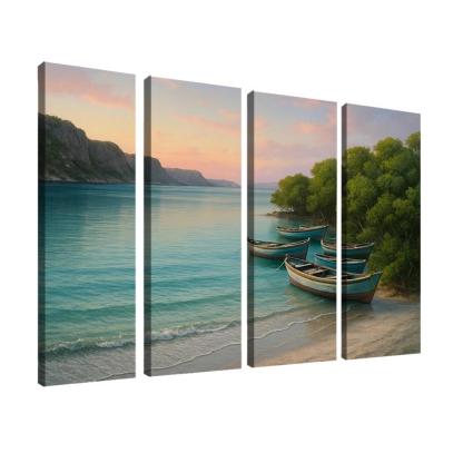 Silver Shore Lagoon: Tranquil Escape abstract paintings frame