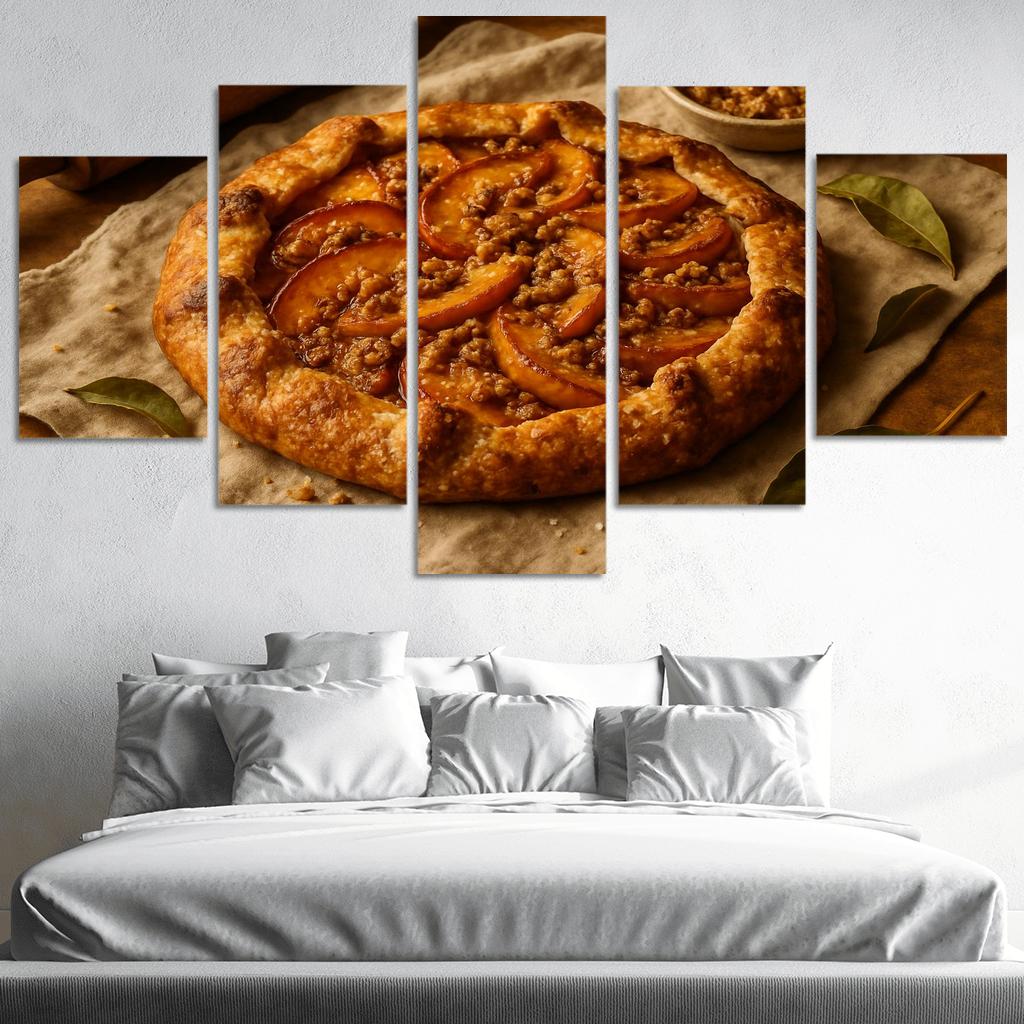 Smoky Maple Peach Galette With Walnut Streusel home decor