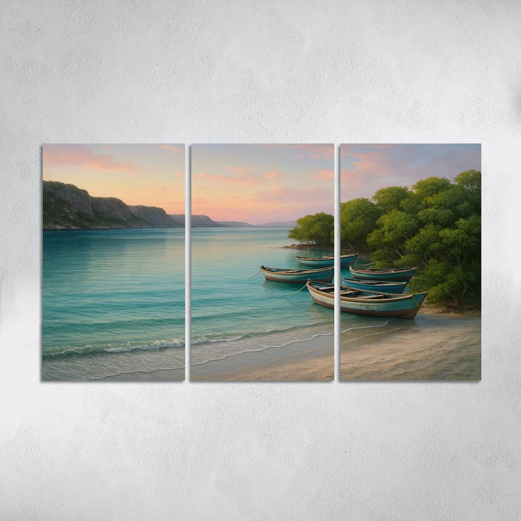 Silver Shore Lagoon: Tranquil Escape abstract paintings frame