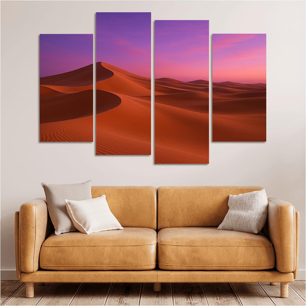 Twilight Glow Over Crystal Dunes premium artwork frames