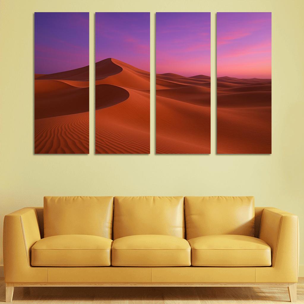 Twilight Glow Over Crystal Dunes premium artwork frames