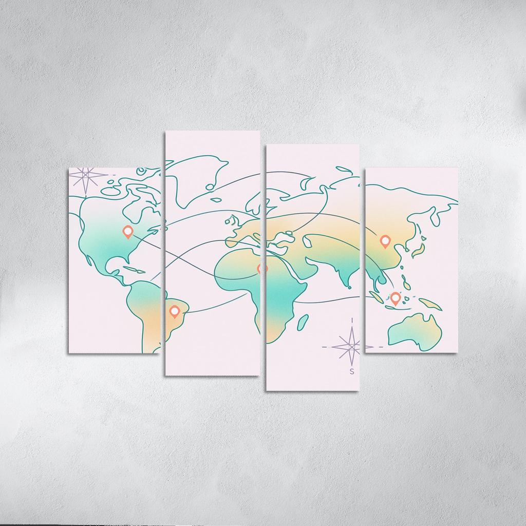 Celestial Flight Paths oil paintings frame