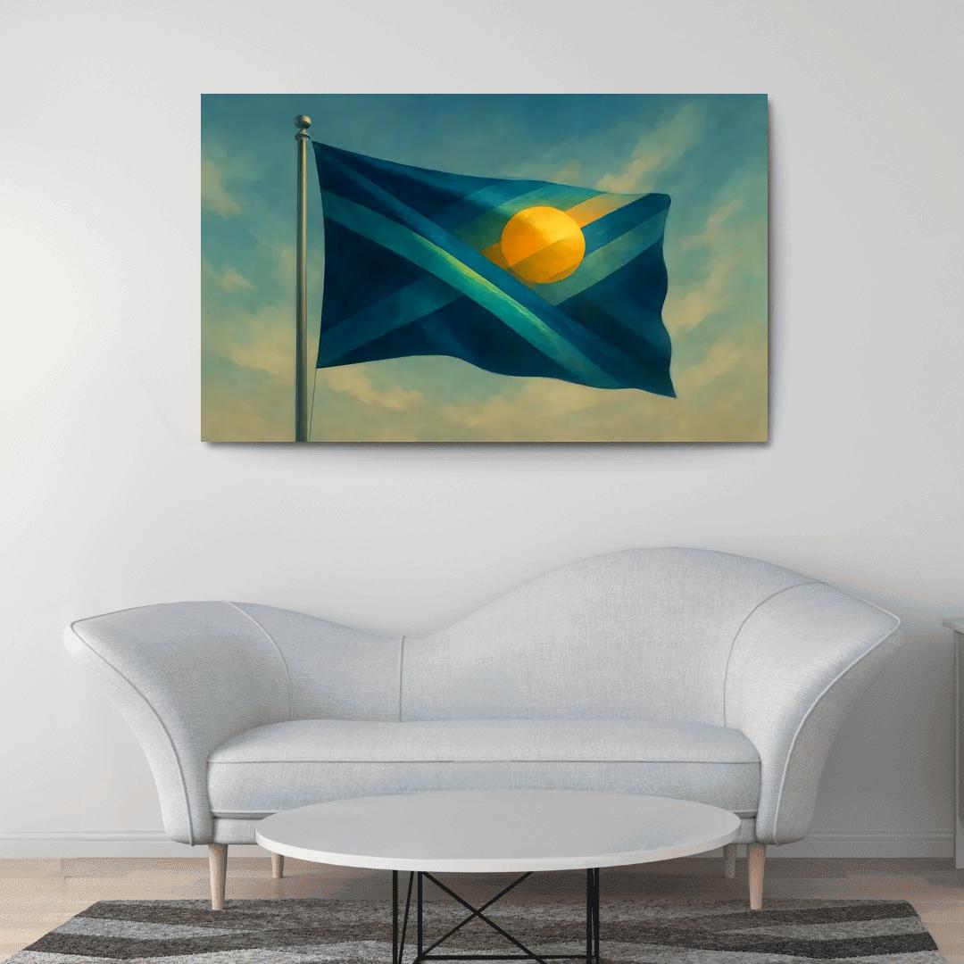 Aurora Standard A Flag Of Unity In Motion art trends