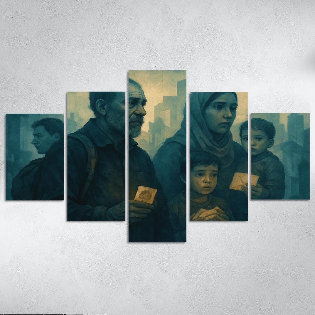 Echoes Of The Invisible abstract paintings frame