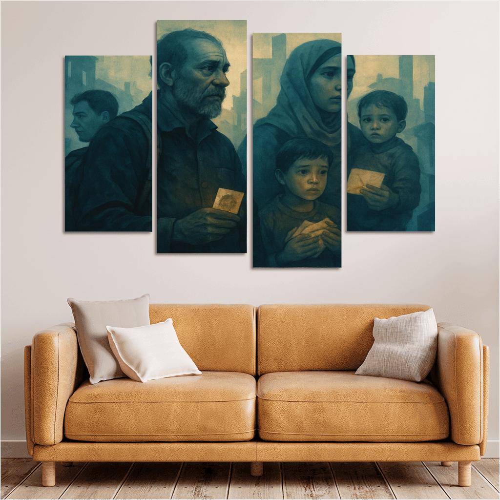 Echoes Of The Invisible abstract paintings frame