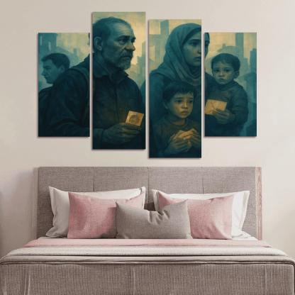 Echoes Of The Invisible abstract paintings frame