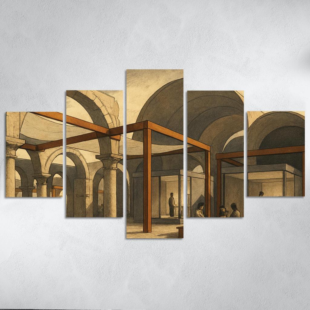Adaptive Ruins Pavilion modern paintings frame