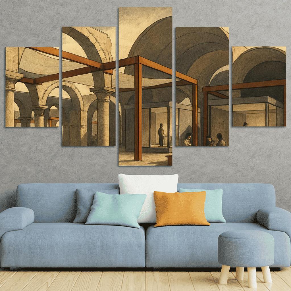 Adaptive Ruins Pavilion modern paintings frame