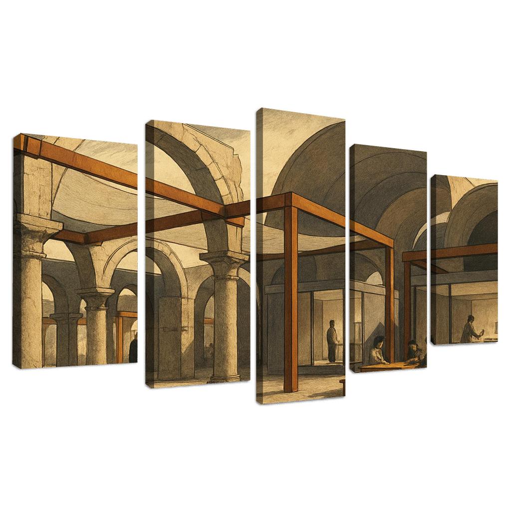 Adaptive Ruins Pavilion modern paintings frame