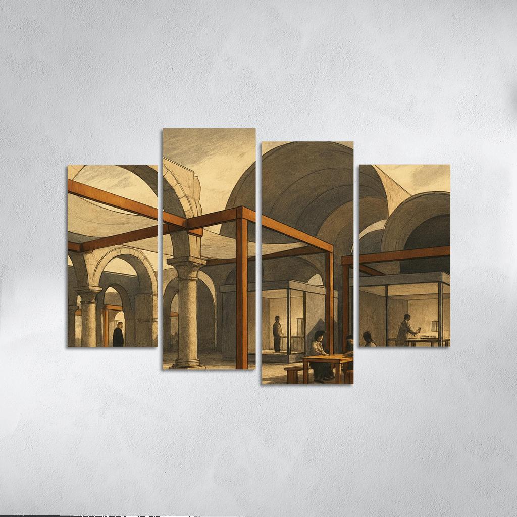 Adaptive Ruins Pavilion modern paintings frame