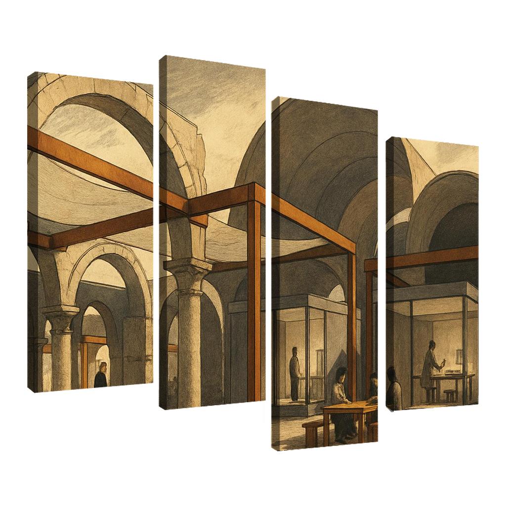 Adaptive Ruins Pavilion modern paintings frame