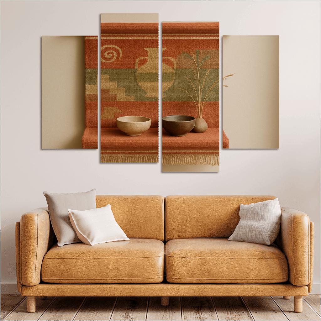 Terra Scroll Wall Tapestry Shelf abstract paintings frame