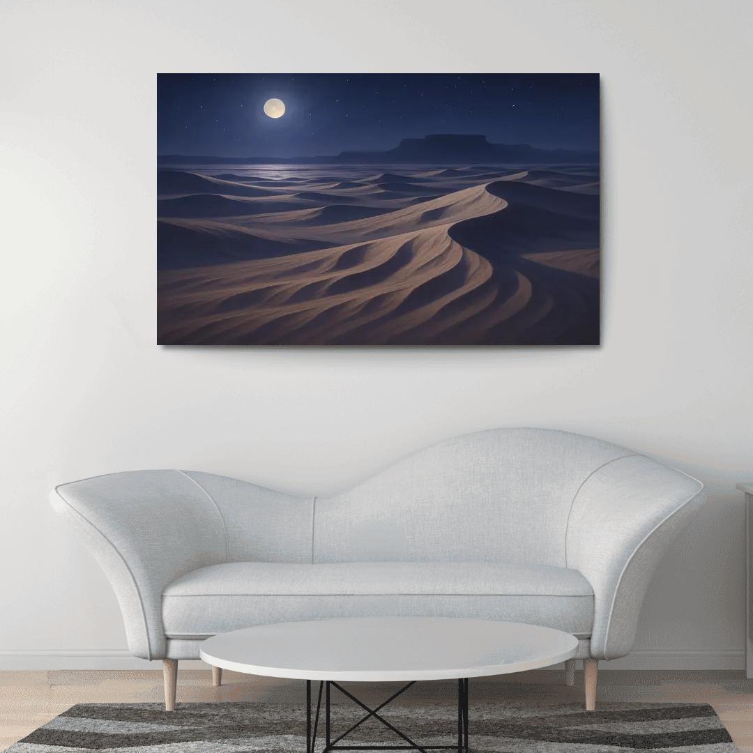 Moonlit Dunes Of Silver Expanse art trends