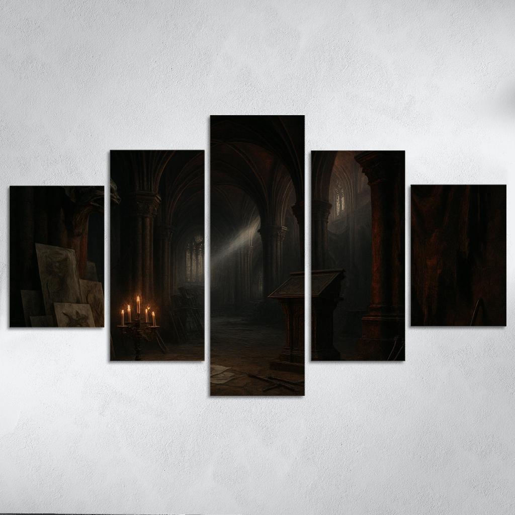 Cathedral Of Ink And Iron abstract paintings frame